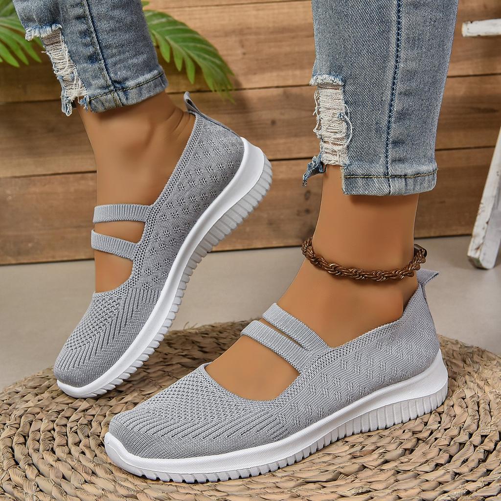 Летние новые дышащие туфли на плоской подошве с круглым носком