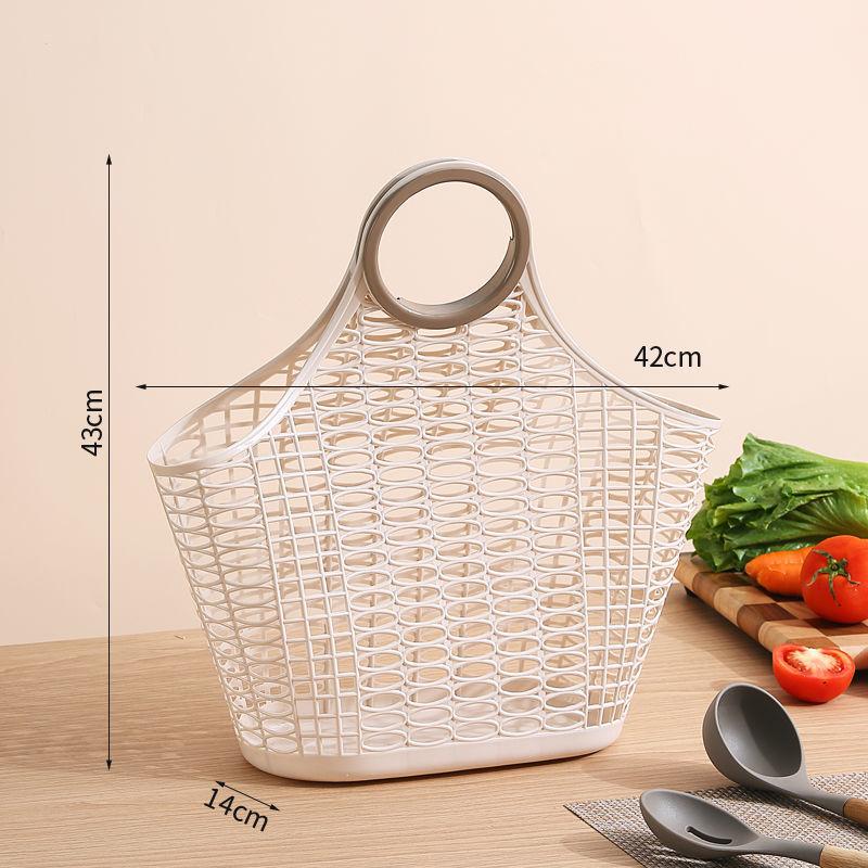 Корзина для овощей, переносная корзина для покупок, пластиковая корзина для хранения овощей и фруктов, японский стиль, толстая переносная корзина
