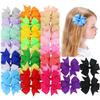 Candy Colors Solid Grosgrain Ribbon Bows Clips Hairpin Girl's Hair Bows Boutique Hair Clip Kids Headware Kids Hair Accessories