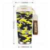 Yellow Camouflage Print Reusable Insulated Coffee Tumbler Stainless Steel Vacuum Thermal Mug Portable Travel Cup for School Office Daily Commute