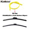 2pcs Car Wiper Blade Silica gel Silicon Refill Strips for Frameless Wipers 6mm 12"14"16"17"18"19"20"21"22"24"26"27"28"30"32" Wipers Blades 3
