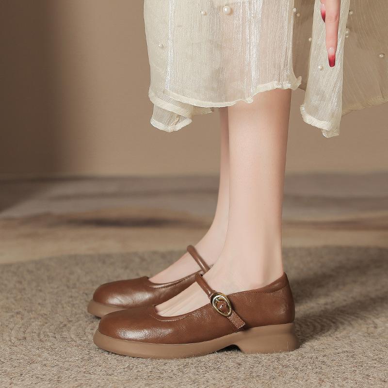 Натуральная кожа плоская подошва для женской обуви Huizhou виноградные туфли-лоферы той же модели на платформе универсальные британские туфли в британском стиле женские кожаные туфли