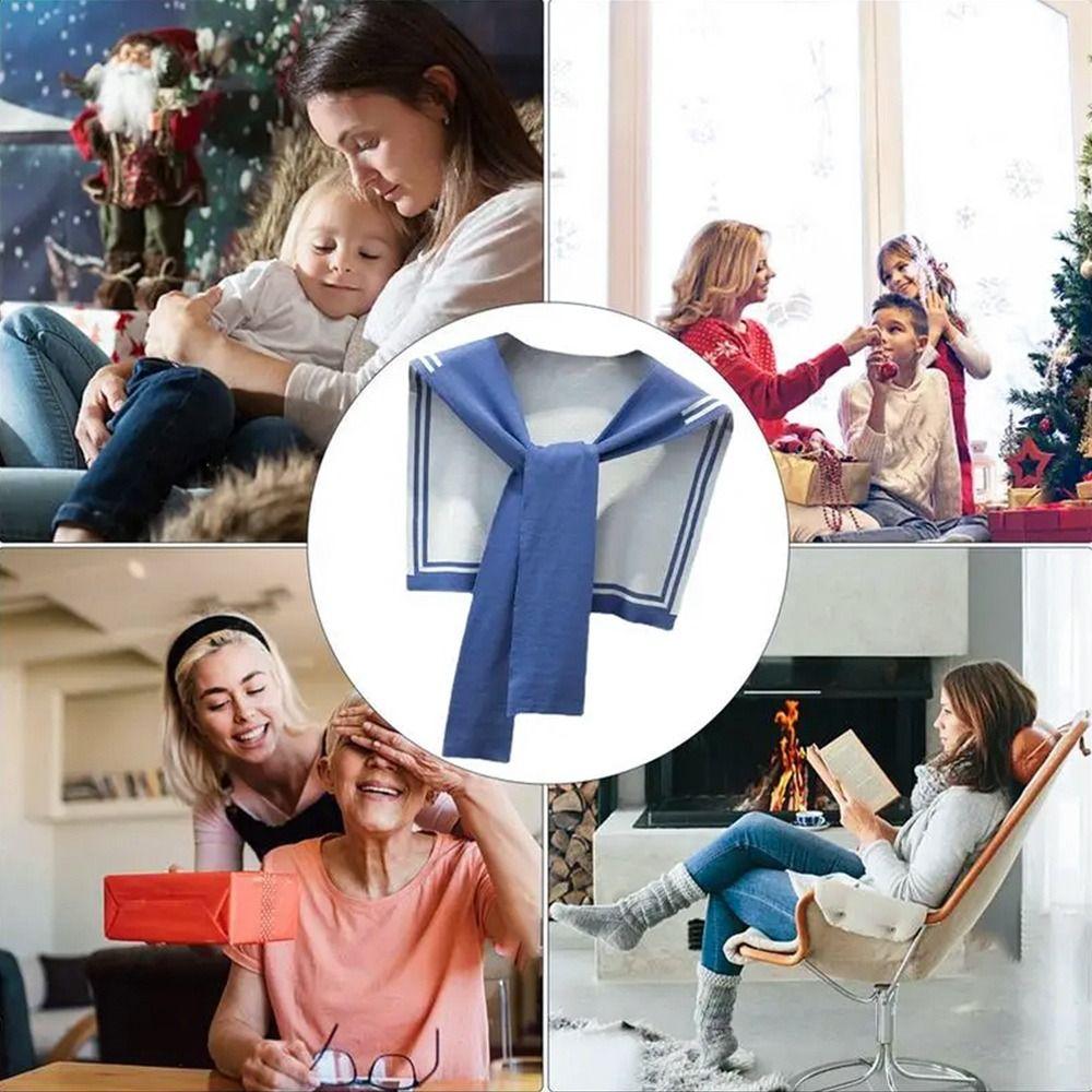 Warm Sweater Scarf Soft Shawl Wraps Women Knitted Fake Collar Party