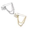 Women's Fashion Metal Butterfly Shaped Chain Brooch, Women's Fashion Clothing Matching Brooch