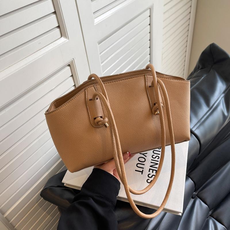 Однотонная женская сумка через плечо большой вместимости для поездок на работу в стиле ретро из искусственной кожи, повседневная женская сумка, новая