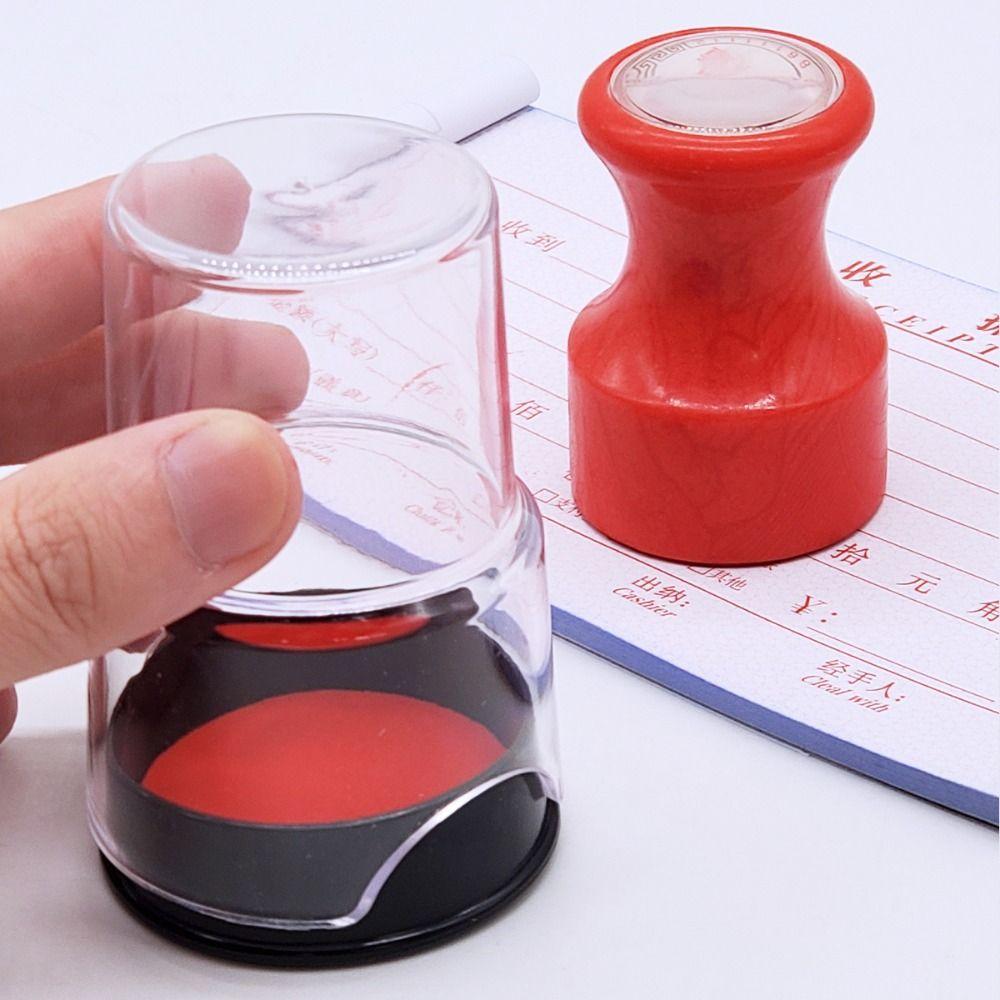 Transparent Stamp Ink Pad Efficient Stamp Cachet Box Multifuntion Inkpad with Cover  Contract
