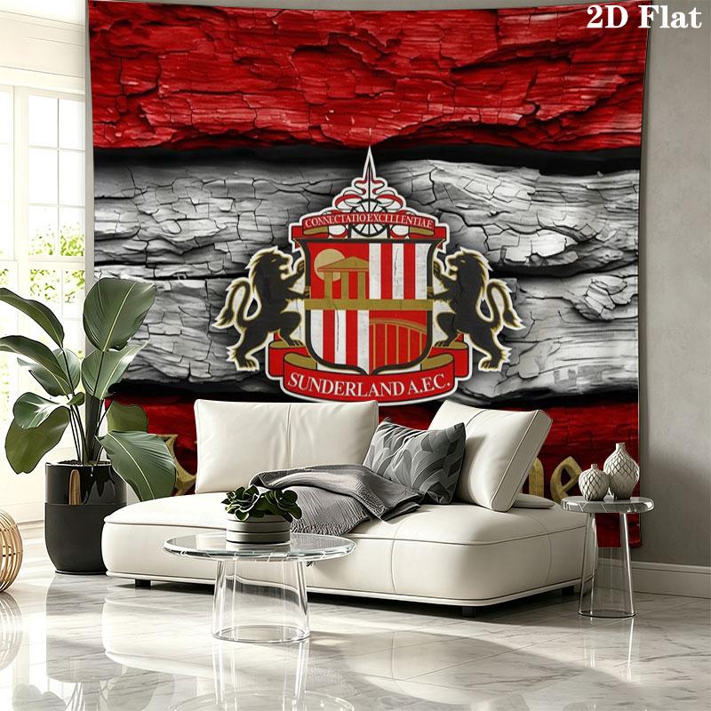 Sunderland A.F Custom Name Wall Tapestry Aesthetic Wall Hanging Printed Fabric Blanket Decorative Tapestries for Bedroom Living Room Home Decor