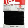 Fil pour bijou - RAYHER - 2 mm - Noir - 9 m - Coton