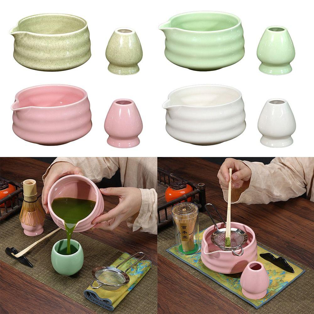 Large Capacity Matcha Whisk Stand Smooth Green Tea Maker Cup for Tea Set Accessories