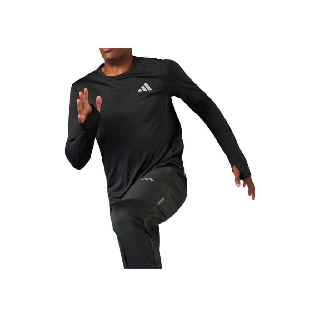 adidas Adizero He TM Hakone Limited Edition Удобная спортивная мягкая дышащая футболка с длинным рукавом для мужчин, черные JD1742