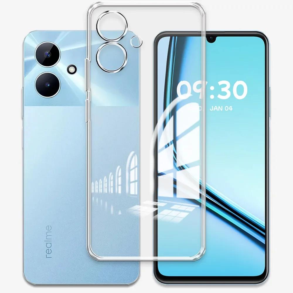 Для Realme Note 60 Чехол Прозрачный Силиконовый Мягкий Чехол Для Realme Note 50 RMX3834 Прозрачный Противоударный Чехол Realme RMX3933 Coque