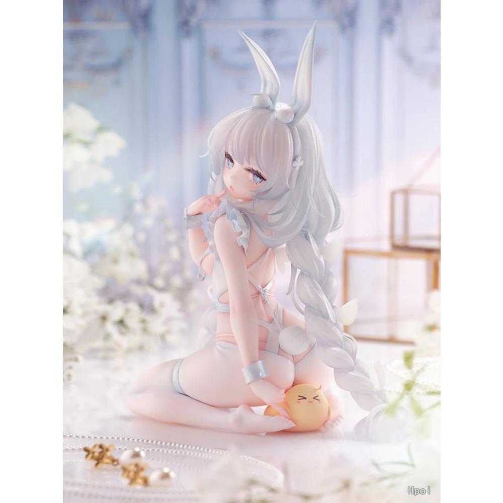 18 см Аниме Игра Azur Lane MNF Le Malin Фигурка Ленивый Белый Кролик 1/4 Вялый Кролик Вер TF Издание Модель Игрушка Подарок Фигурка