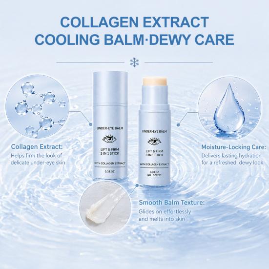 jijijing Eye Balm Stick, Firming Anti Aging Cream for Dark Circles, Puffiness And Fine Lines, Collagen Brightening under Treatment, Lifting Tightening