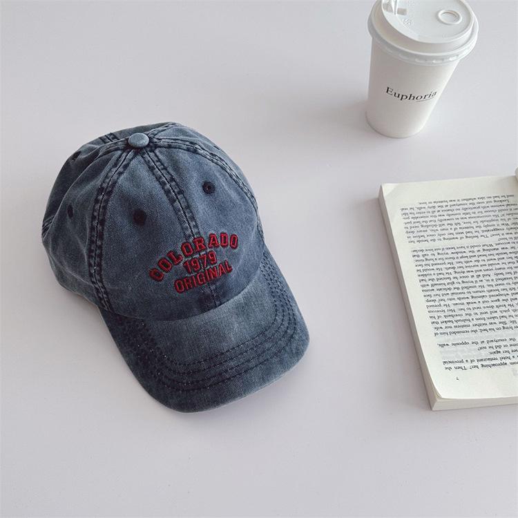 Kids Spring Summer Letter Print Soft Top Baseball Cap Boys Girls Sun Protection Hat