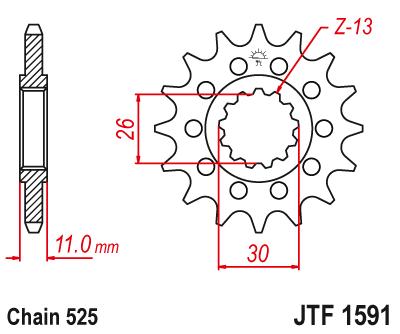 Front Drive Sprocket Yamaha Mt-07 Mt-09 Fz8 R1 (Jtf1591 Sunf421) - 15T-525