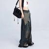 Y2k винтажные женские джинсы Harajuku Star Patchwork широкие корейские джинсовые брюки стираные мешковатые брюки уличная одежда