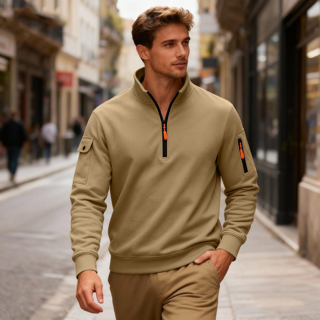 Men'S Fleece Round Neck Pullover With Fleece Solid Color Hoodie And Fleece Fleece Fleece Jacket