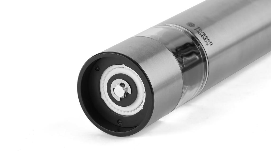 RUSSELL HOBBS Mini Electric Salt and Pepper Mill, 7935JP, Adjustable Coarseness, for Rock Salt, Pepper, and Spices