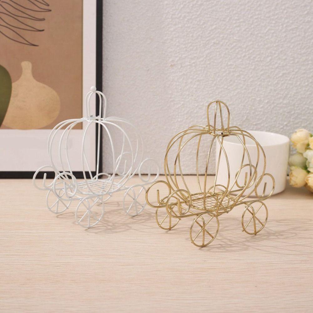 Hollow Pumpkin Carriage Centerpiece Candy Holder For Party Halloween Christmas Decoration