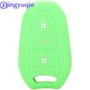 Jingyuqin Чехол-держатель для ключа-брелока автомобиля для Peugeot 208 DS3 5008 DS5 DS6 для Citroen C4 C5 X7 Силиконовая резина Смарт