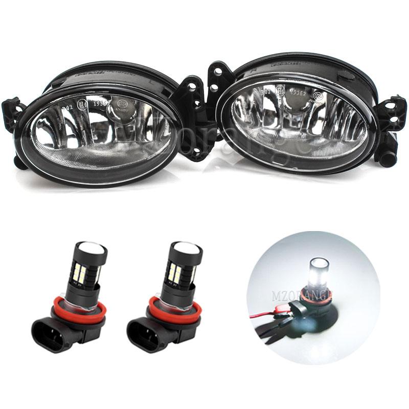 Противотуманные фары светодиодные для Mercedes-Benz W211 W204 W164 ML320 ML500 2006 2007 2008 2009 Фары переднего бампера Противотуманные фары пластиковые
