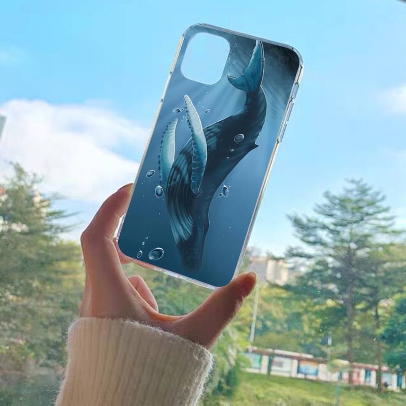 YNDFCNB чехол для телефона с изображением кита, рыбы, волны и моря для iPhone XR X XS Max 14 13 Pro Max 11 12 Mini 6 7 8 plus SE 2020, чехол с принтом