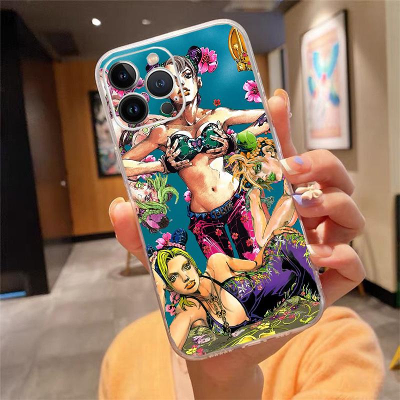 Невероятные приключения ДжоДжо Джотаро Джолин Чехол для телефона Автомобильный чехол Funda Для iPhone 16 15 13 14 11 12 Pro Max 16 14 12 13 Pro 15 Plus 16E