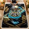 Flannel BlanketNewcastle United Football Warm Soft Throw Blanket for Indoor Sofa Bed Living Room Use