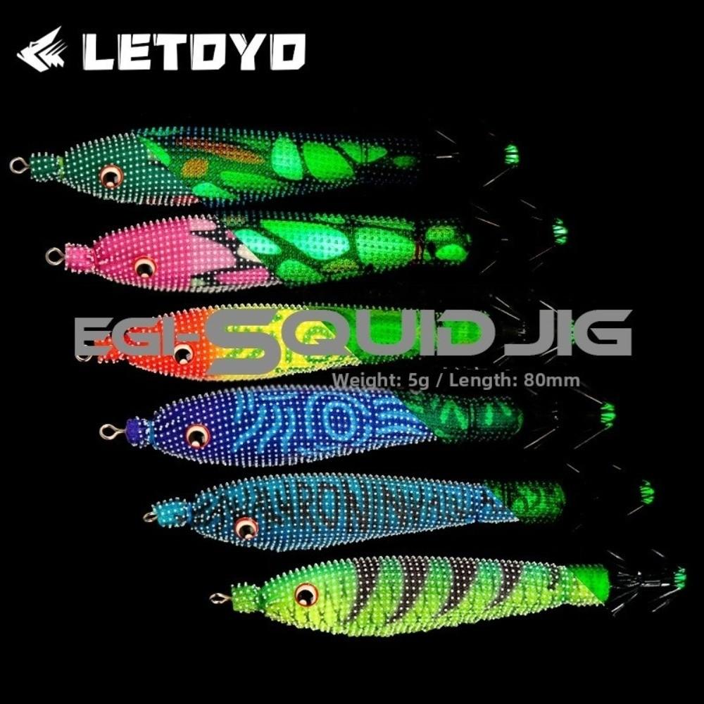 80mm Length Squid Jig Lure 5g Weight Egi Lure Bait Premium Floating Squid Jig Sea Fishing