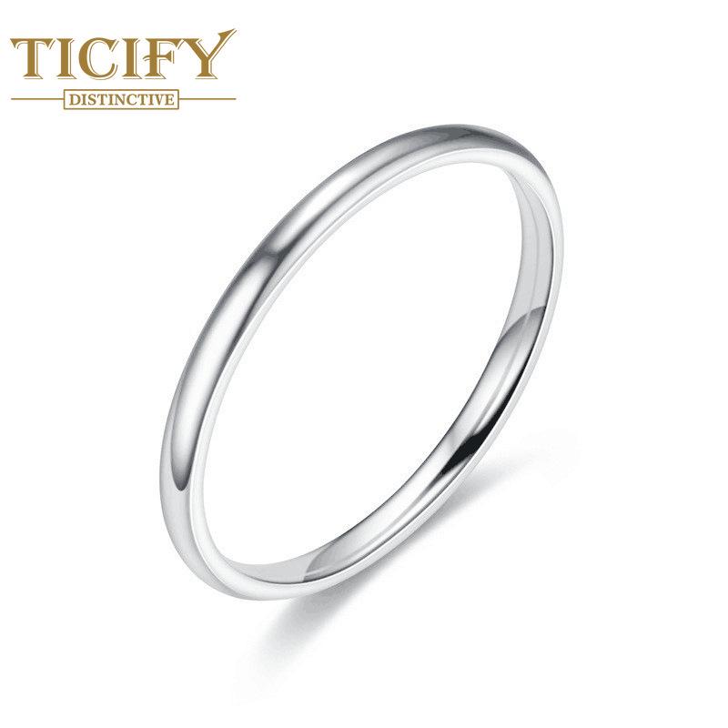 Temperature Niche Titanium Steel Ring Women's Circle Simple Light Face Couple Ring