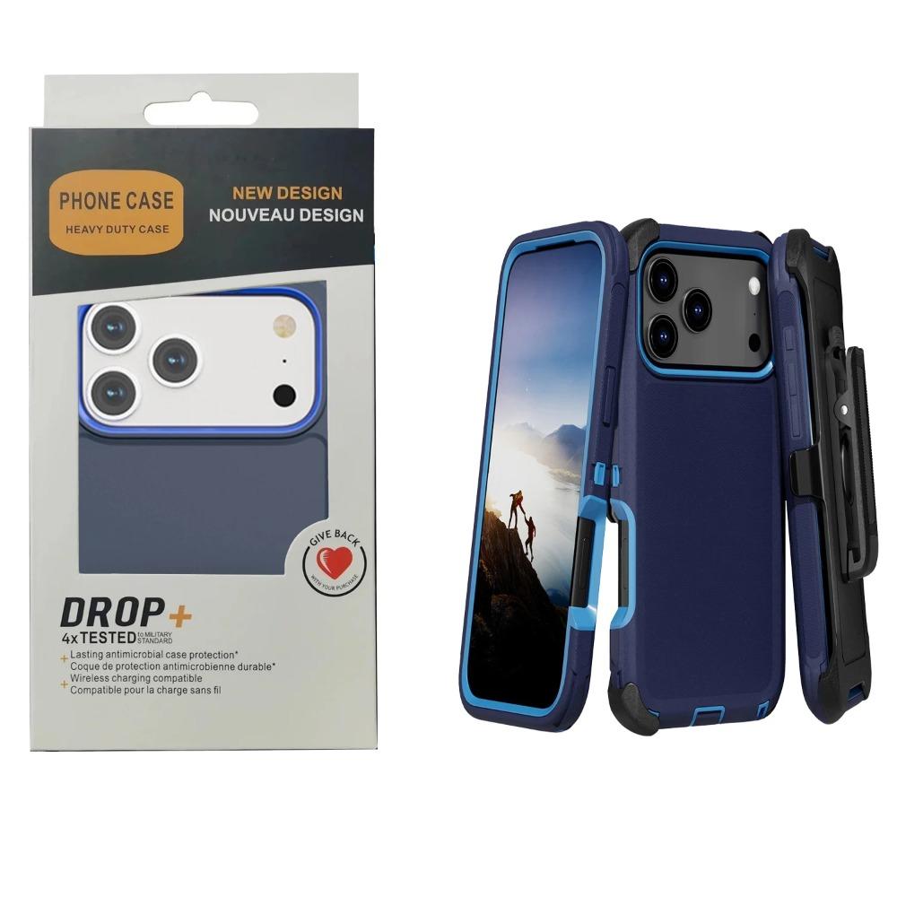 3-в-1 OTT Defender Военного уровня Противоударный Чехол для Телефона Для IPhone17 Air 16 15 14 Plus 13 12 Pro Max С Клипсой Защитная Броня Чехол