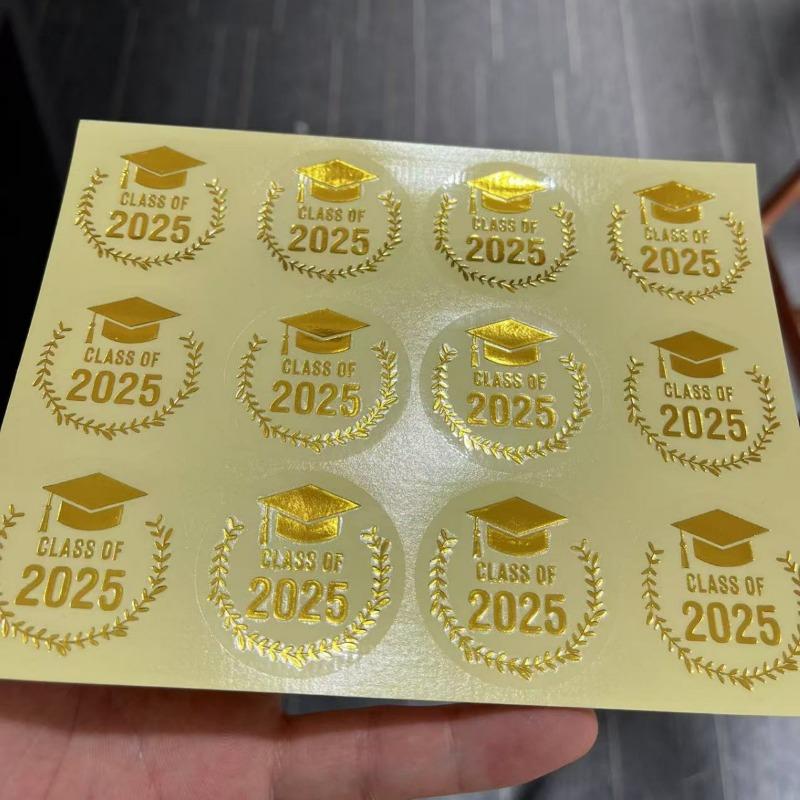 10 ШТ. 2026 Наклейка на выпускной Поздравляем выпускника Прозрачная наклейка Прозрачная запечатанная наклейка-этикетка на выпускной