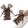 New 120cm Long Cute Fashion Leopard Print Ladies Exquisite Small Fresh Lace Flat Bottom Silk Satin All-match Pair Of Shoelaces