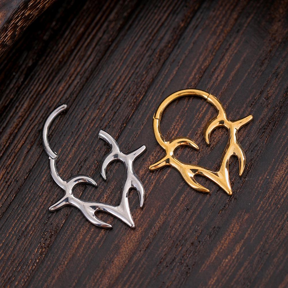 Сексуальный пирсинг септума кольца в носу панк лабрет пирсинг губы хрящ готический кликер модные украшения ЛЮБОВЬ подарок