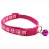 Pet Patch Cat & Dog Collar W/ Paw Print Bell & Safety Buckle