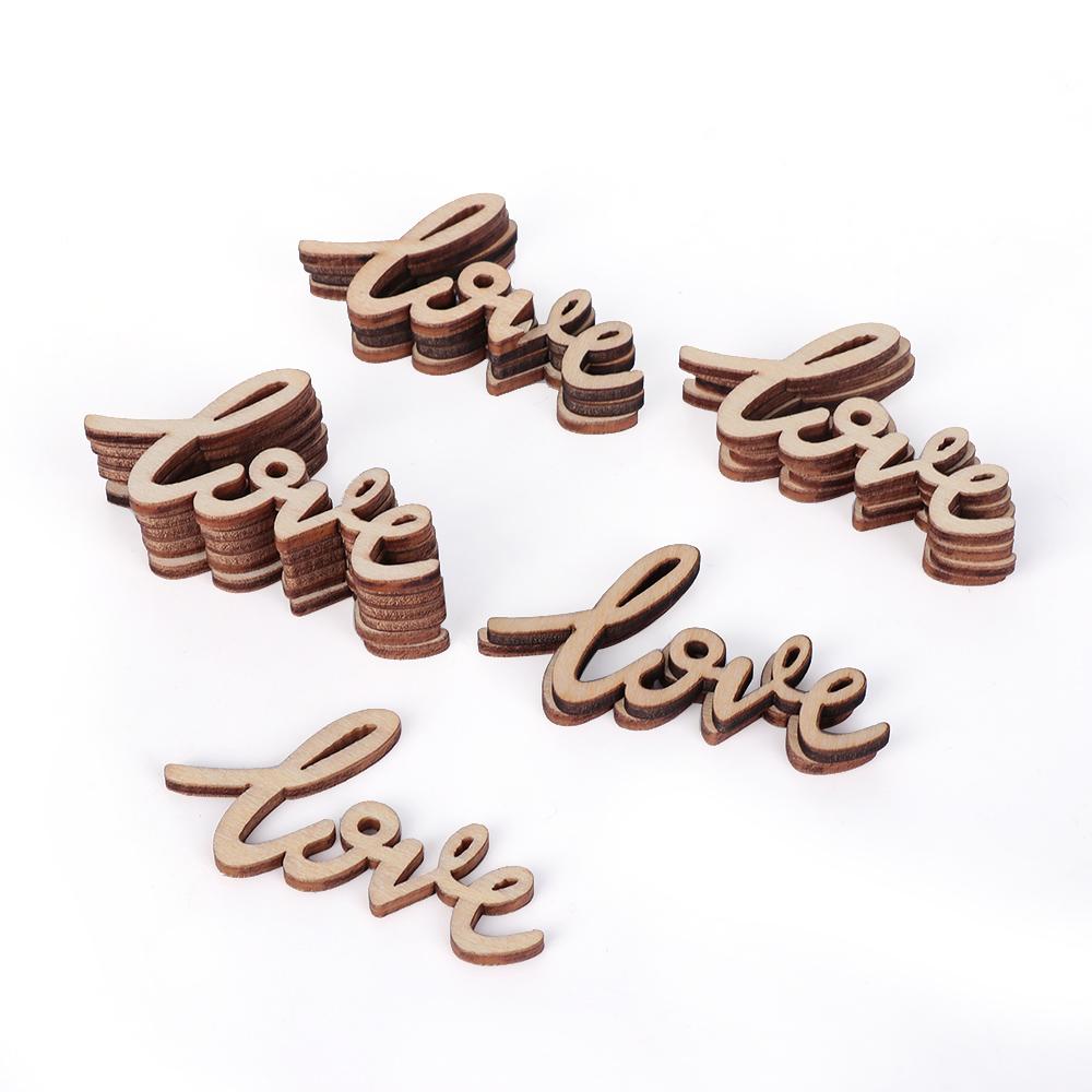 Rustic DIY Craft Chic Valentine's Day Crafts Accessories Wooden Love Letters Table Scatter