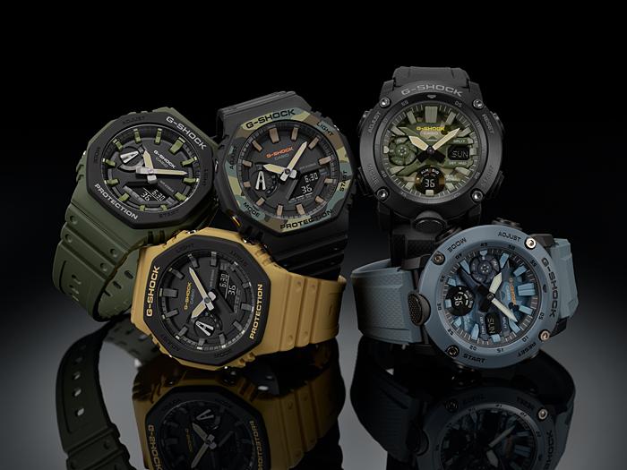 Casio Мужские часы G-SHOCK из смолы, водостойкость 200 м, аналогово-цифровые, ударопрочные, кварцевые, GA-2100SU-1A