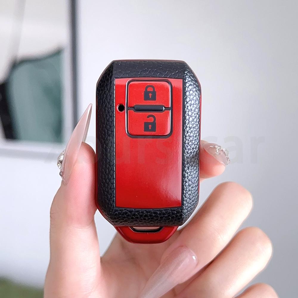 Кожаный TPU Брелок Держатель без ключа Чехол для брелока автоключа для Suzuki Ertiga Swift Wagon R Чехол для пульта ДУ Брелок Чехол для автоключа