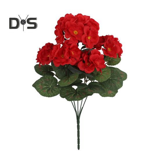 1/2 шт. искусственная герань реалистичные устойчивые к ультрафиолетовому излучению искусственные цветы для свадебной вечеринки в помещении и на открытом воздухе офисный стол центральный элемент пластиковые искусственные цветочные растения