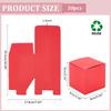 10Pcs Kraft Paper Cardboard Jewelry Gift Boxes Square Red Box:9x9x9cm