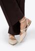 Wittchen Women's Leather Ballerinas With Metallic Accents, Beige, Natural Leather