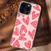 Полный экран розовое сердце подходит для чехла для мобильного телефона Apple IPhone17pro 15/16 матовый ПК13 девушка 14 гальваническое покрытие
