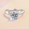 D Color 1ct Moissanite S925 Sterling Silver Women's Ring Moissanite Wedding Ring New Ring Engagement Diamond Ring Wedding Ring Gift for Girlfriend