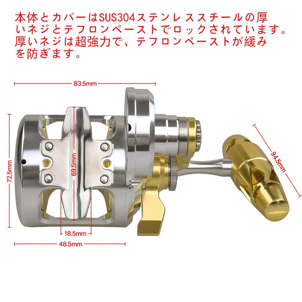 Катушка Ashconfish Троллинговая катушка Морская рыбалка 9BB+1RB Полностью металлическая катушка CNC для джиггинга Сигнализатор Правая ручка Левая ручка Высокая прочность Лодочная рыбалка