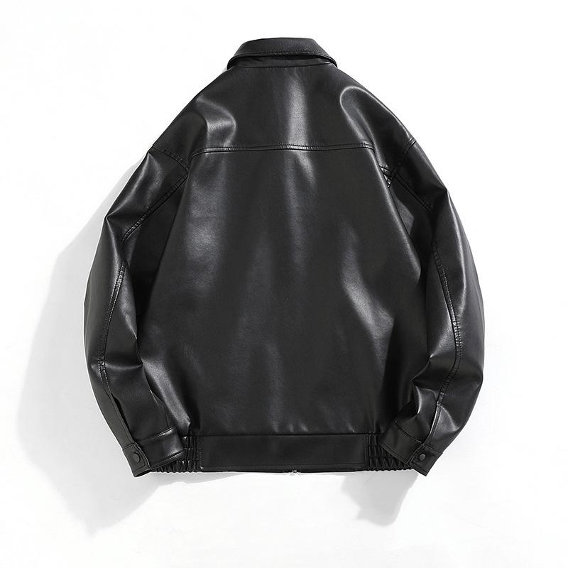 Классическая кожаная куртка в стиле ретро для мужчин, теплая утолщенная повседневная кожаная куртка для пары с лацканами