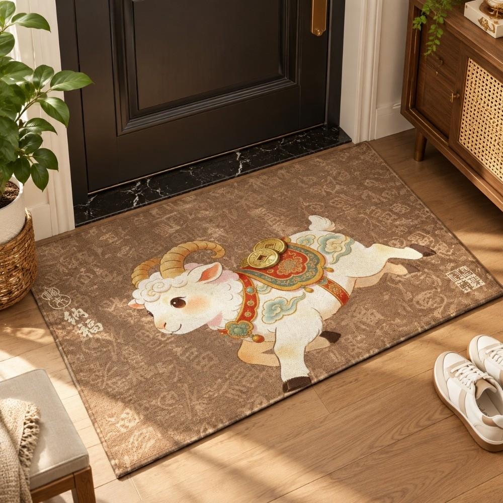 Quick Dry Door Mat Soft Floor Mat Sheep Pattern Bath Mat Children's Room
