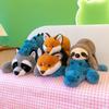 45-70cm Super Soft Lazy Fluffy Hair Plush Stuffed Animal Toy Plushie Raccoon Fox Crocodile Sloth Girl Throw Pillow Birthday Gift