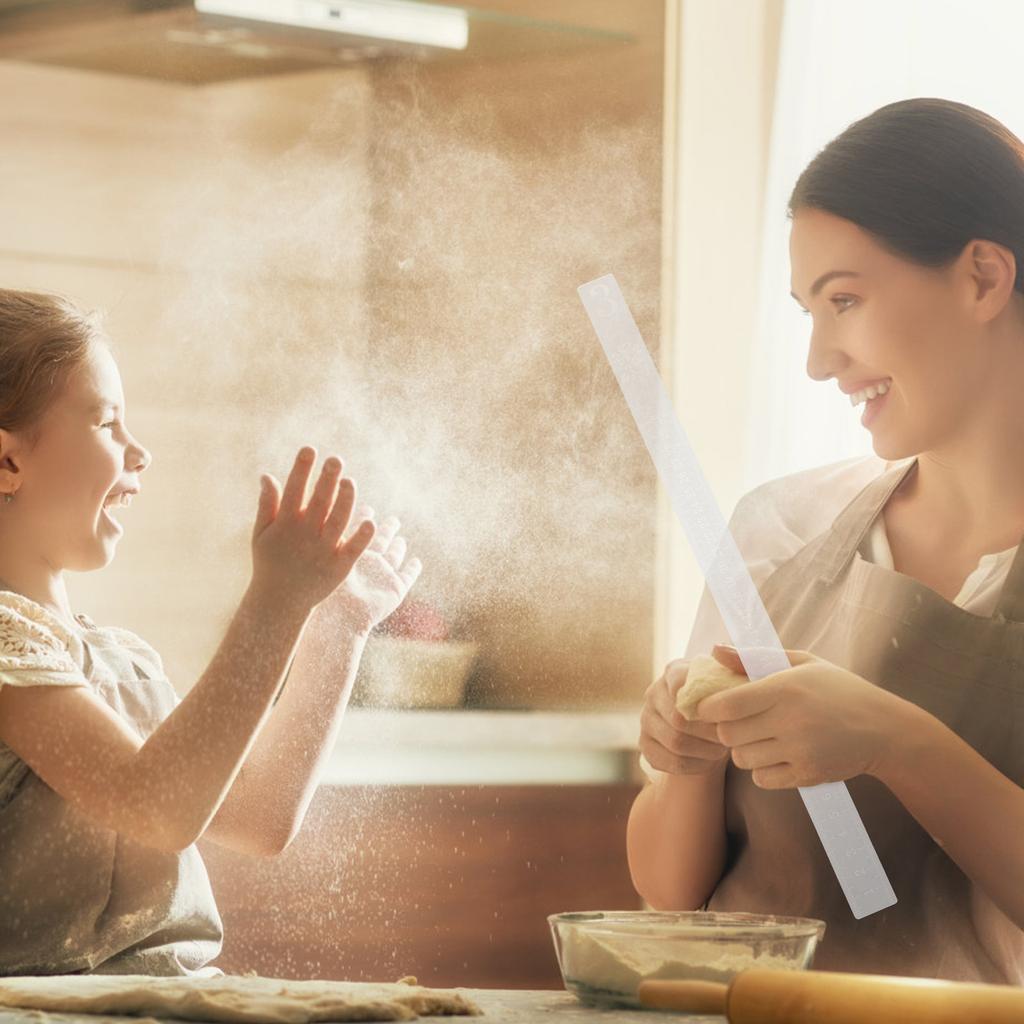 2 шт. Прозрачная акриловая линейка для выпечки, инструмент для взвешивания теста для точного контроля толщины, направляющая для скалки, для изготовления печенья, измерение