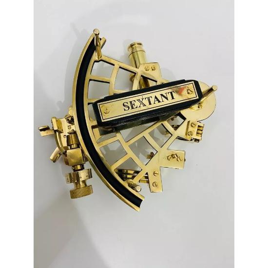 Морской твердый латунный рабочий секстант | Навигационный секстант | Тяжелый секстант | Винтажная корабельная модель секстанта «Астролябия»