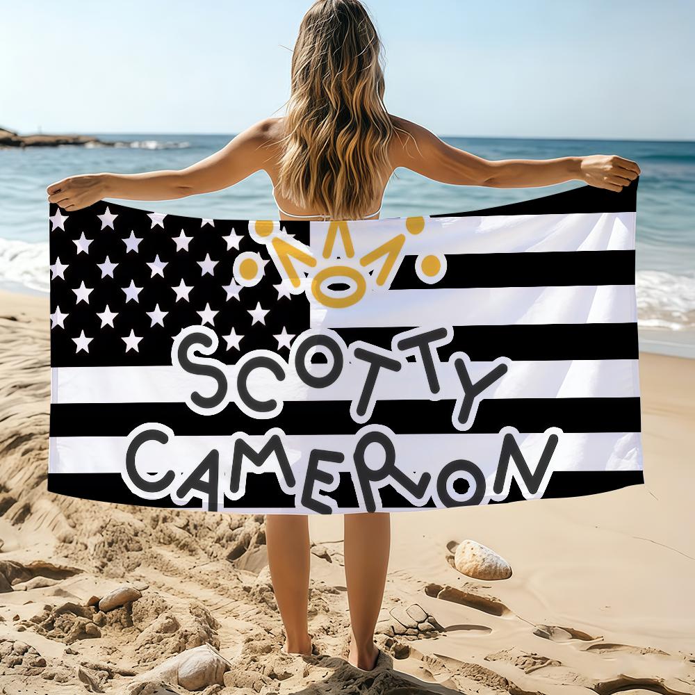 Модное полотенце с принтом S-Scotty C-Cameron, пляжное полотенце, большого размера, быстросохнущее, впитывающее, мягкое, для плавания, пляжное полотенце для мужчин и женщин